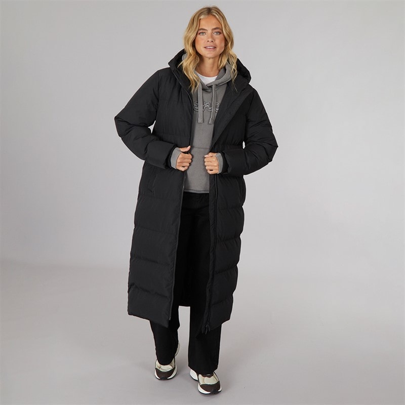 Bench Womens Elli Maxi Length Waterproof Jacket Black