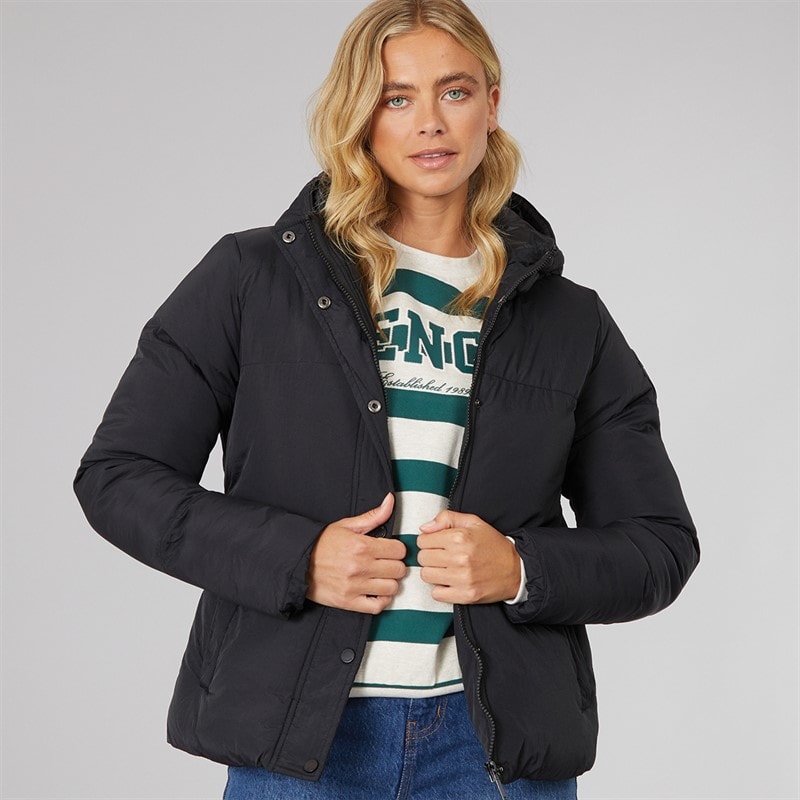 Bench Womens Willah Short Puffer Jacket Black