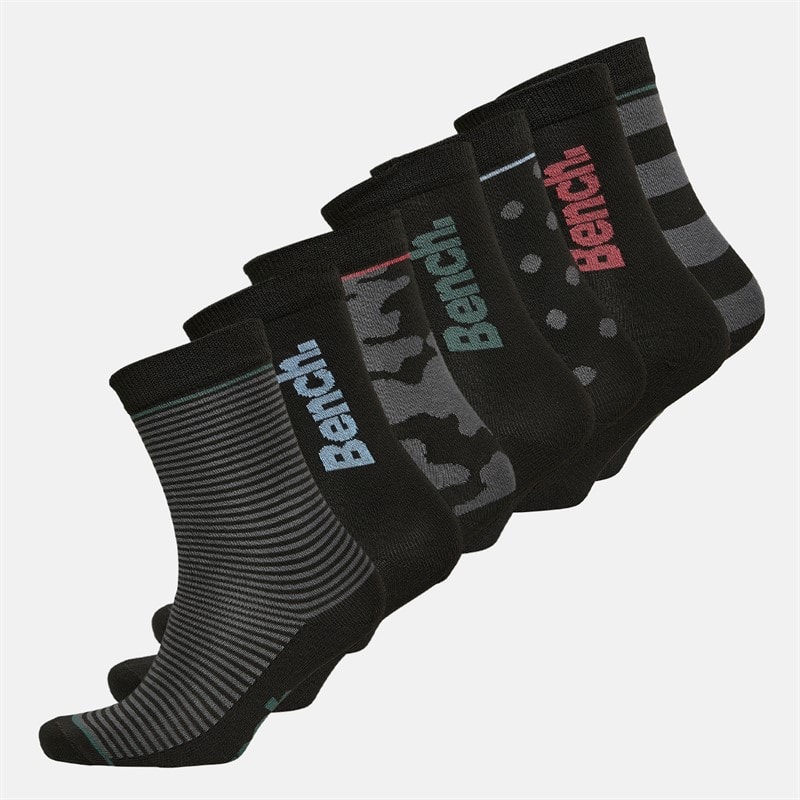Bench Boys Seven Pack Wynne Socks Assorted