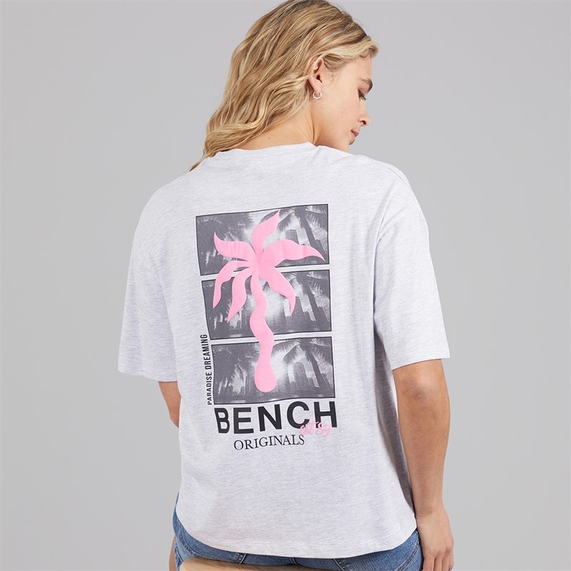 Bench Womens Lilla T-Shirt Ice Grey Marl