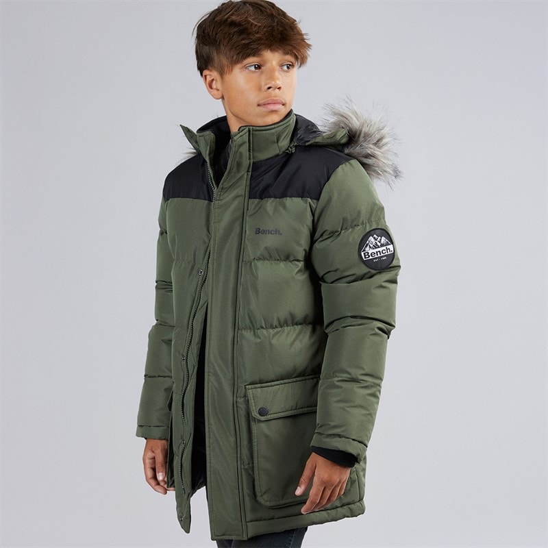 Bench Boys Propp Padded Parka Coat Khaki