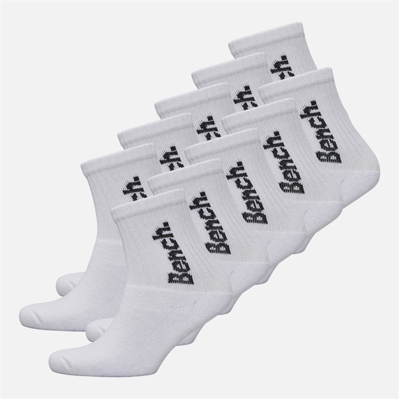 Bench Boys Ardalten Ten Pack Crew Socks White