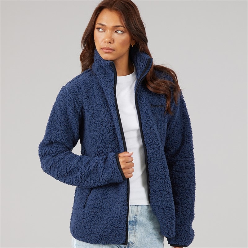 Bench Womens Edition Sherpa Fleece Jacket Navy