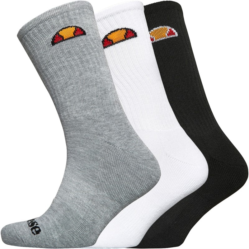 Ellesse Three Pack Crew Socks Multi