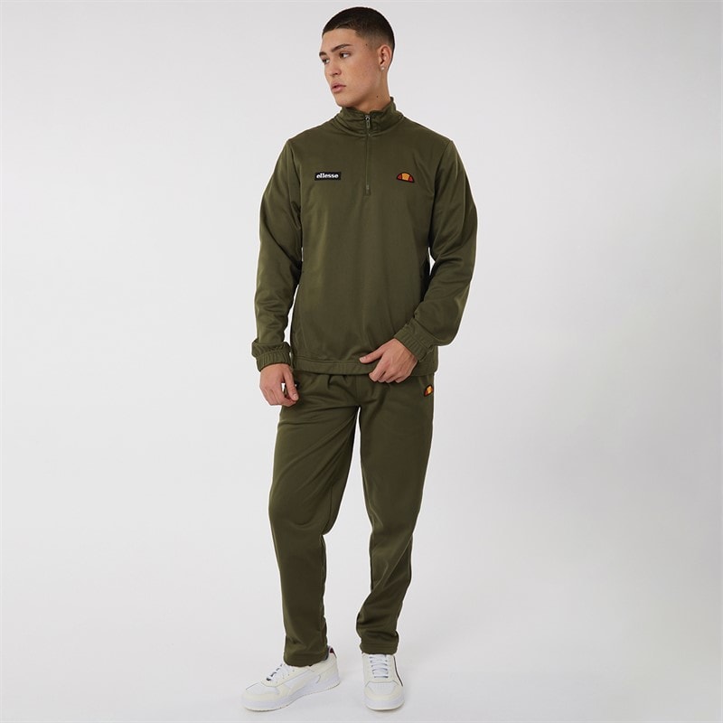 Ellesse Mens Ferrari Poly Tracksuit Khaki