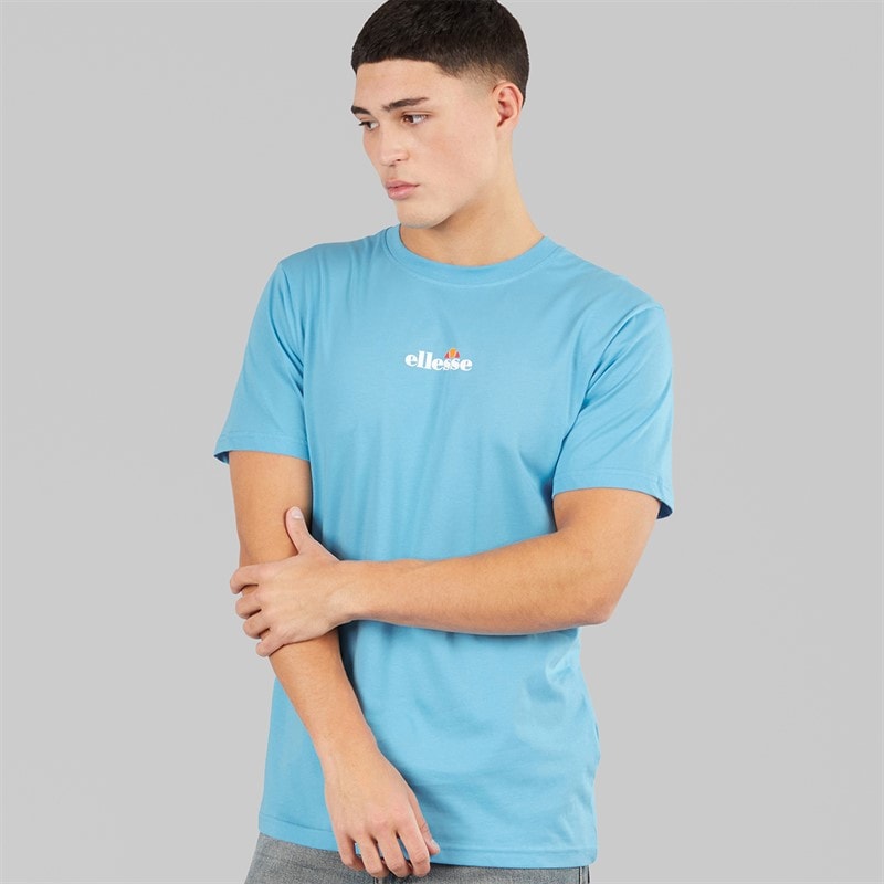 Ellesse Mens Ollio 2 Central Logo T-Shirt Blue