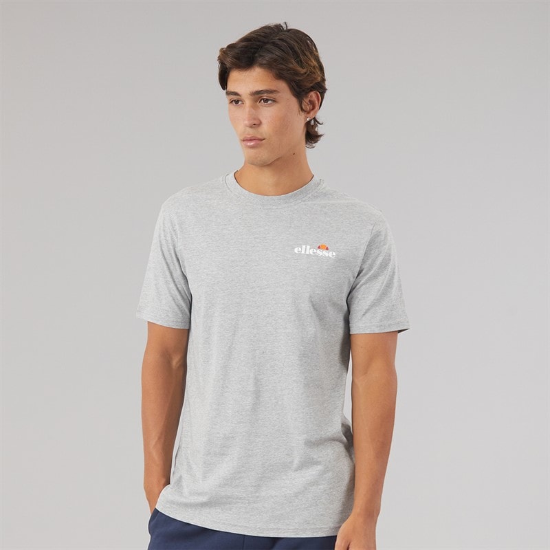 Ellesse Mens Malbory 2 Left Chest T-Shirt Grey Marl