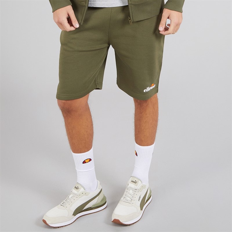 Ellesse Mens Harison Sweat Shorts Khaki
