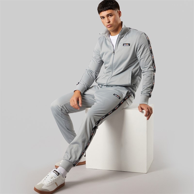 Ellesse Mens Barelo Taped Poly Tracksuit Grey