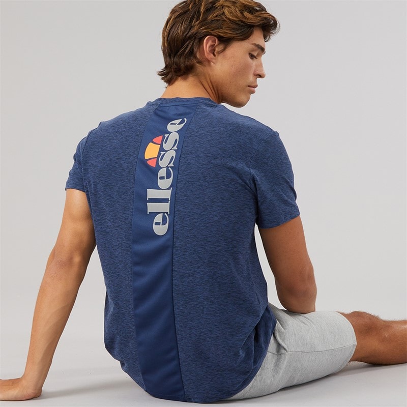Ellesse Mens Dundalk Running Top Navy Marl