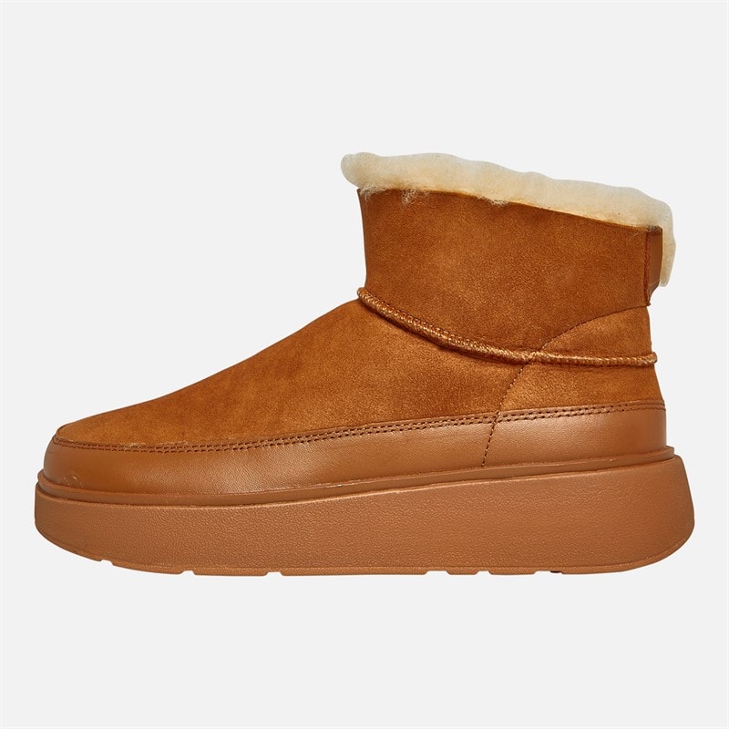 FitFlop Womens Gen-FF Ultra-Mini Double-Faced Shearling Boots Desert Tan