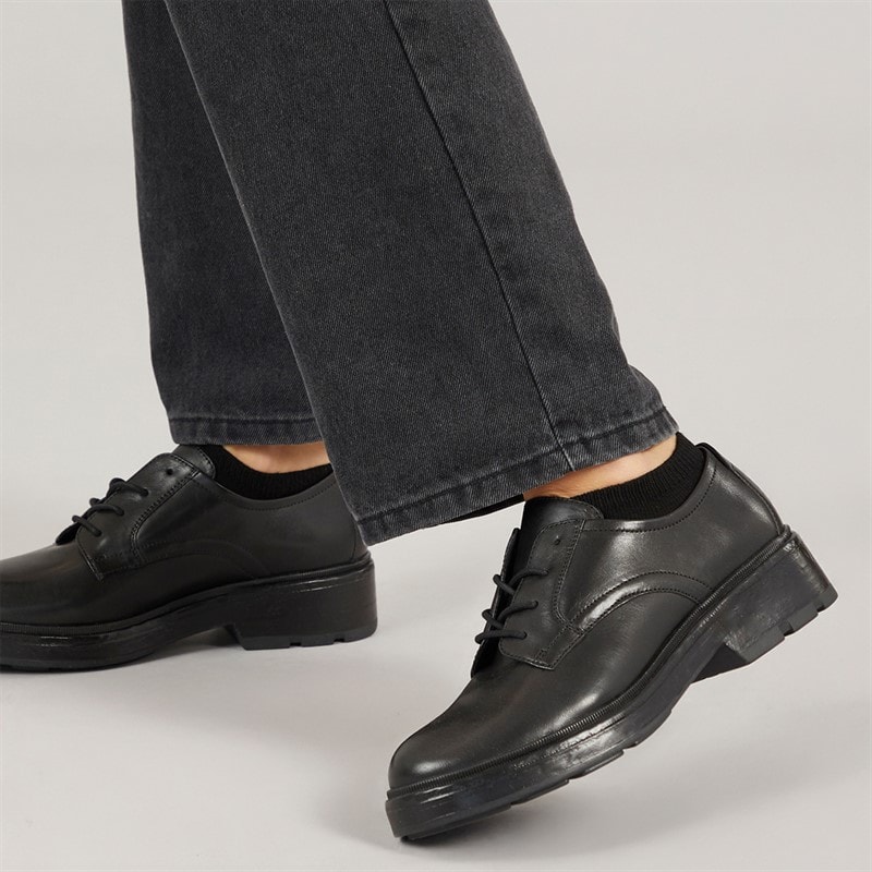 GEOX Womens Swelen Chunky Oxford Shoes Black