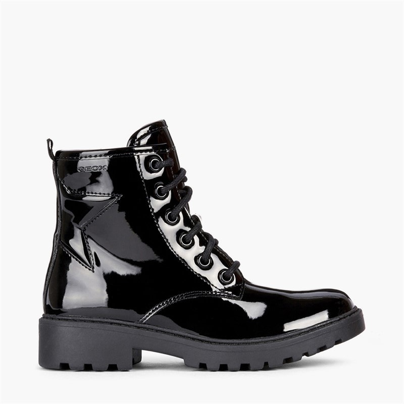 GEOX Junior Girls Casey Ankle Boots Black