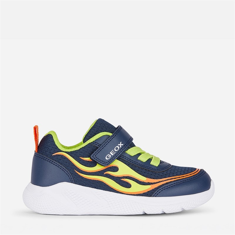 GEOX Infant Boys Sprintye Trainers Navy/Lime