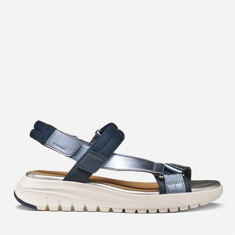 GEOX Womens Flextride S Sandals Navy/Avio