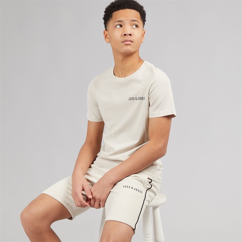 JACK & JONES Boys Kai T-Shirt And Shorts Set Moonbeam