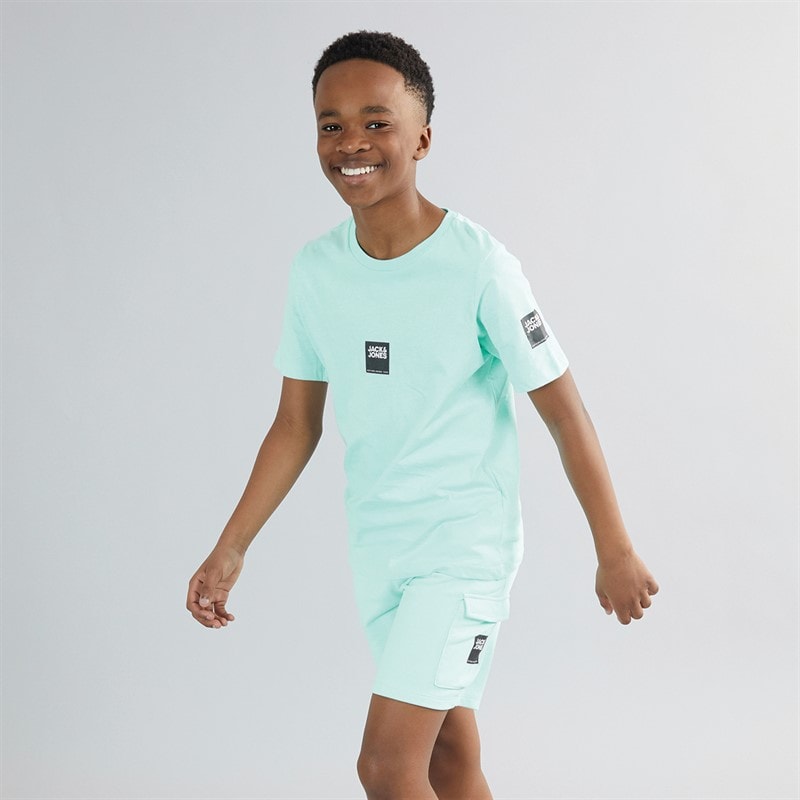 JACK & JONES Boys Drive T-shirt And Shorts Set Island Paradise