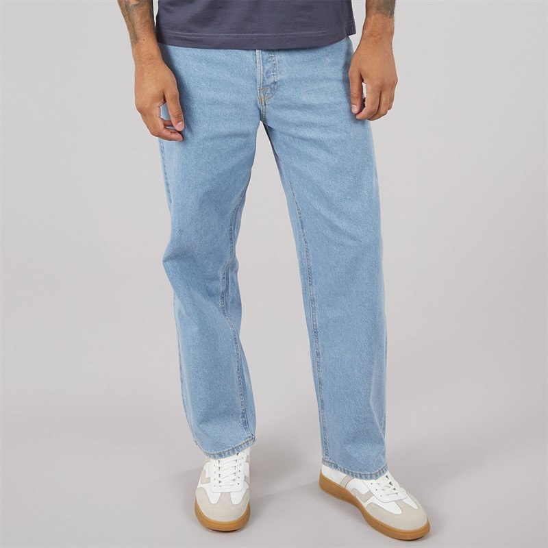 JACK & JONES Mens Alex SQ 704 Baggy Fit Jeans Light Blue