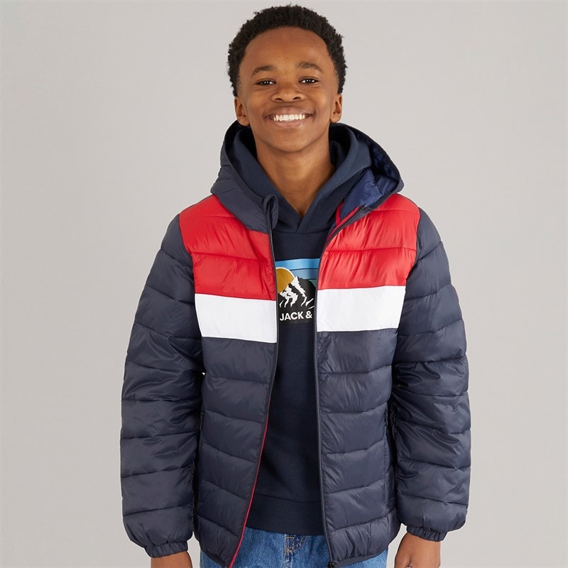 JACK & JONES Boys Wilson Puffer Jacket Navy Blazer