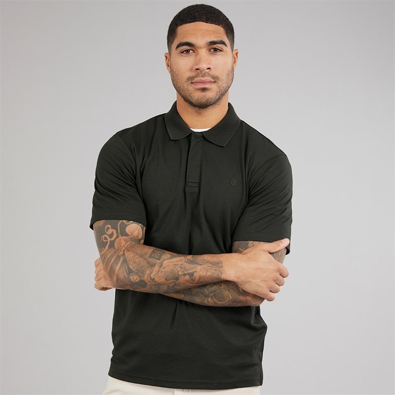JACK & JONES Mens Crodney Polo Shirt Peat