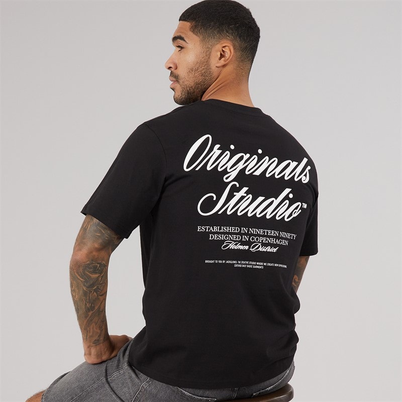 JACK & JONES Mens Norrebro T-Shirt Black
