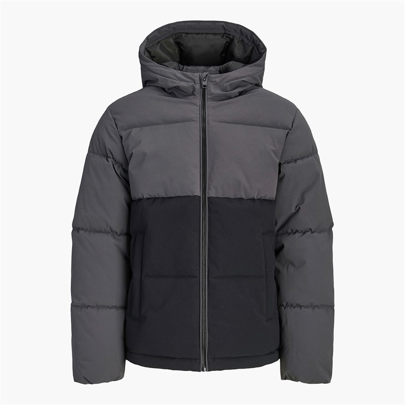 JACK & JONES Boys Surface Puffer Jacket Asphalt/Black