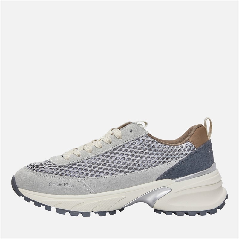 Calvin Klein Jeans Womens Hike Runner Trainers Desert Taupe/Silver/Coal