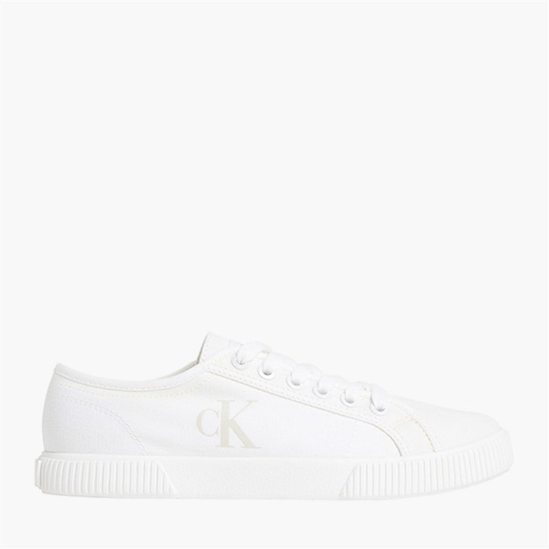 Calvin Klein Jeans Mens Essential Vulc Trainers Triple Bright White