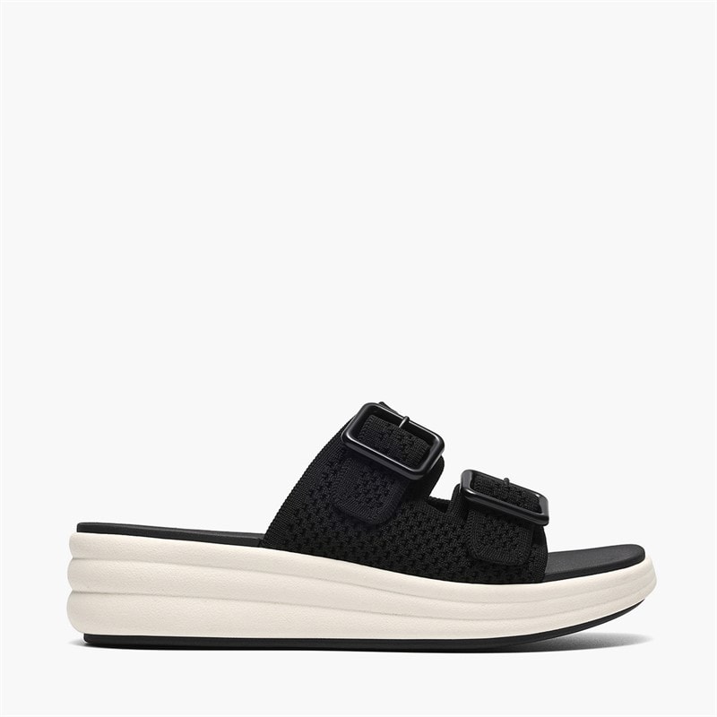 Clarks Womens Drift Faye Sandals Black