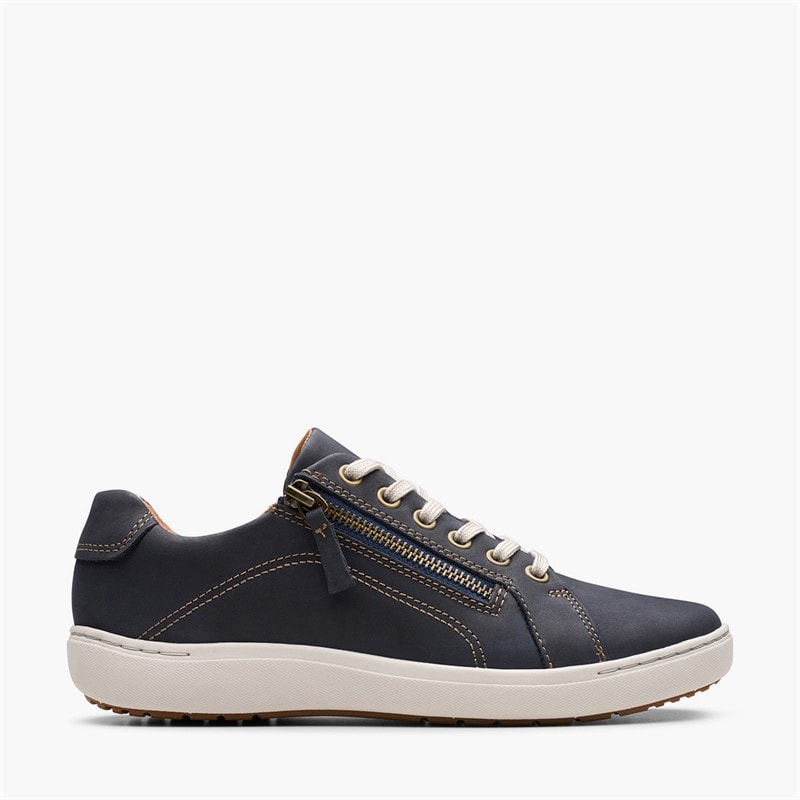 Clarks Womens Nalle Trainers Navy Nubuck