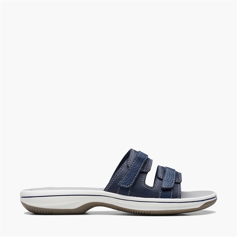 Clarks Womens Brinkley Piper Sandals Navy