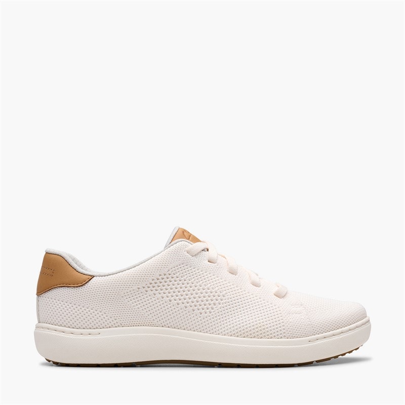 Clarks Womens Nalle Walk Trainers White Knit
