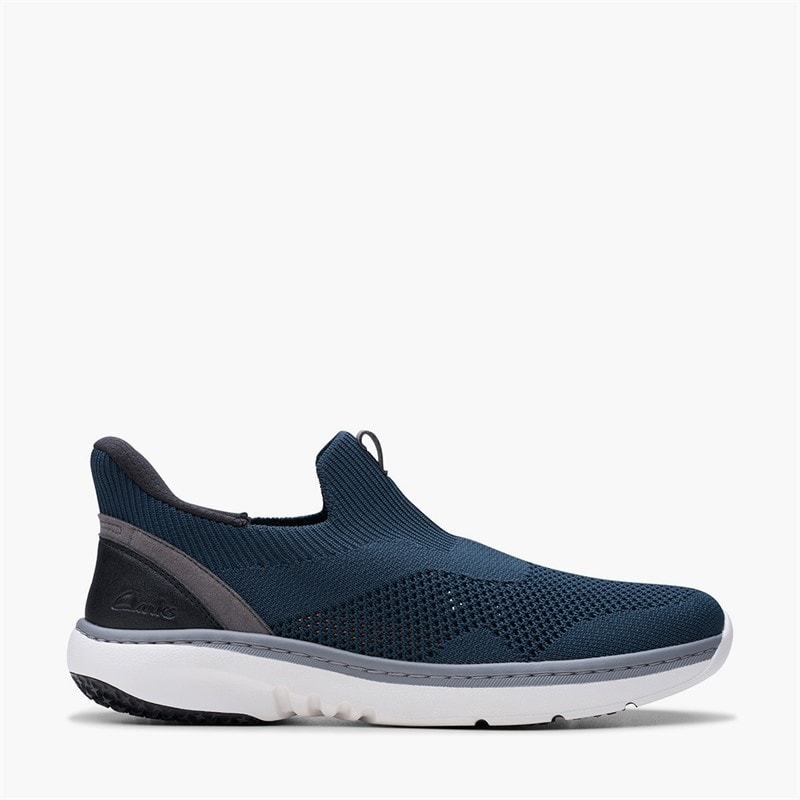Clarks Mens Pro Free Knit Trainers Navy Knit