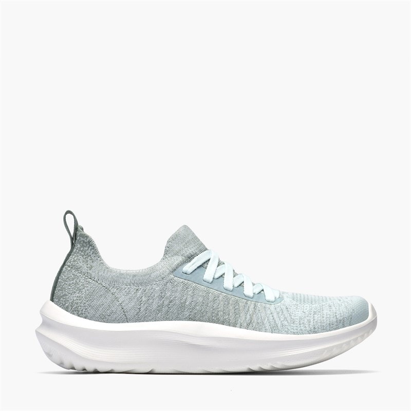 Clarks Womens Solevana Trainers Seafoam Green