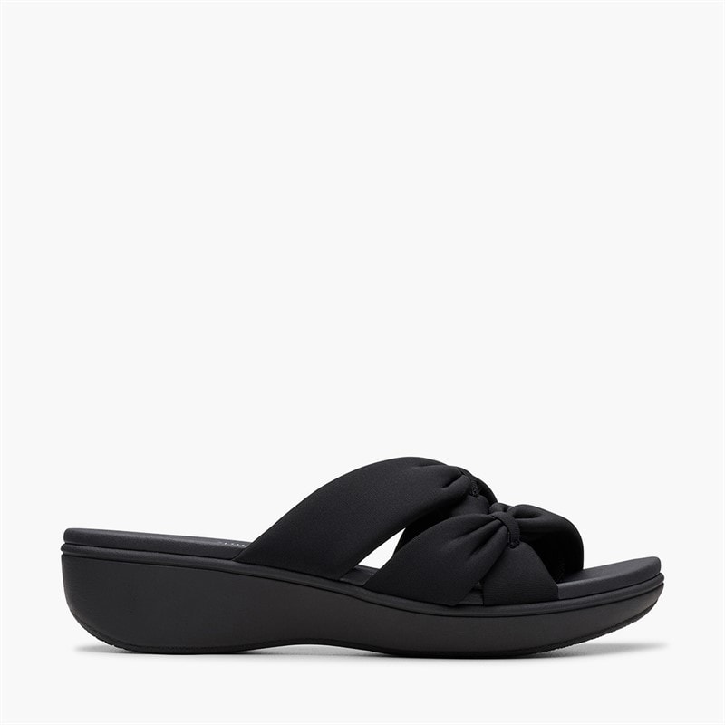 Clarks Womens Brinkley Rae Ava Sandals Black/Black