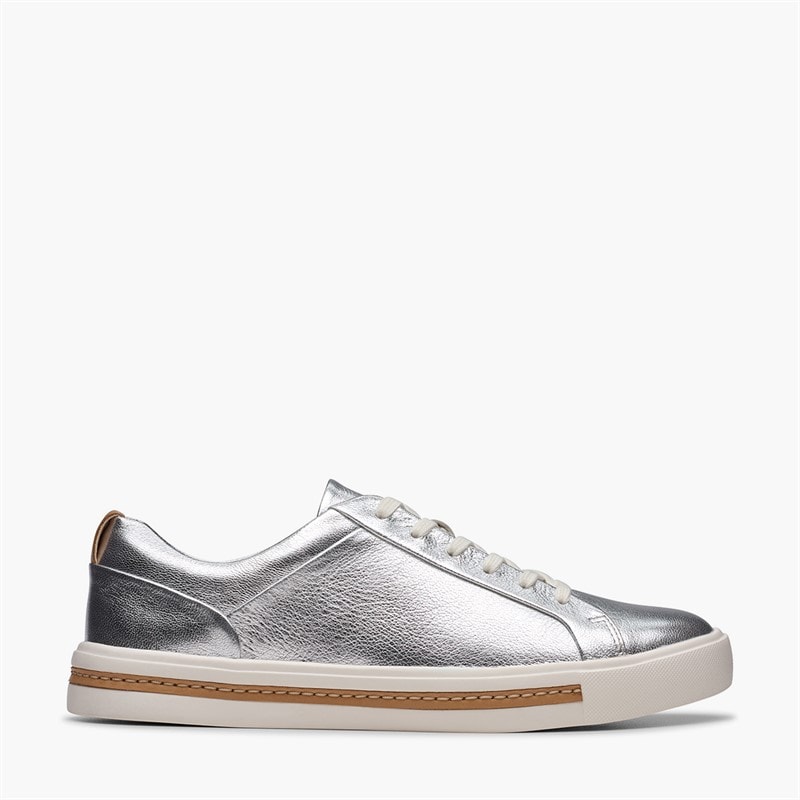 Clarks Womens Un Maui Lace Trainers Metallic
