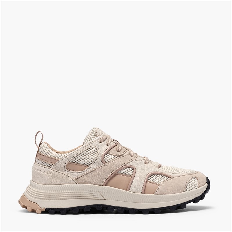 Clarks Womens ATL Trek Mesh Waterproof Trainers Sand Combi