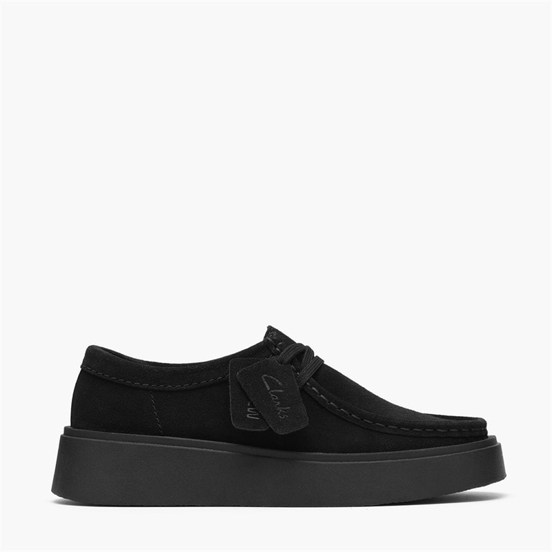 Clarks Womens Torview Moccasins Black Suede