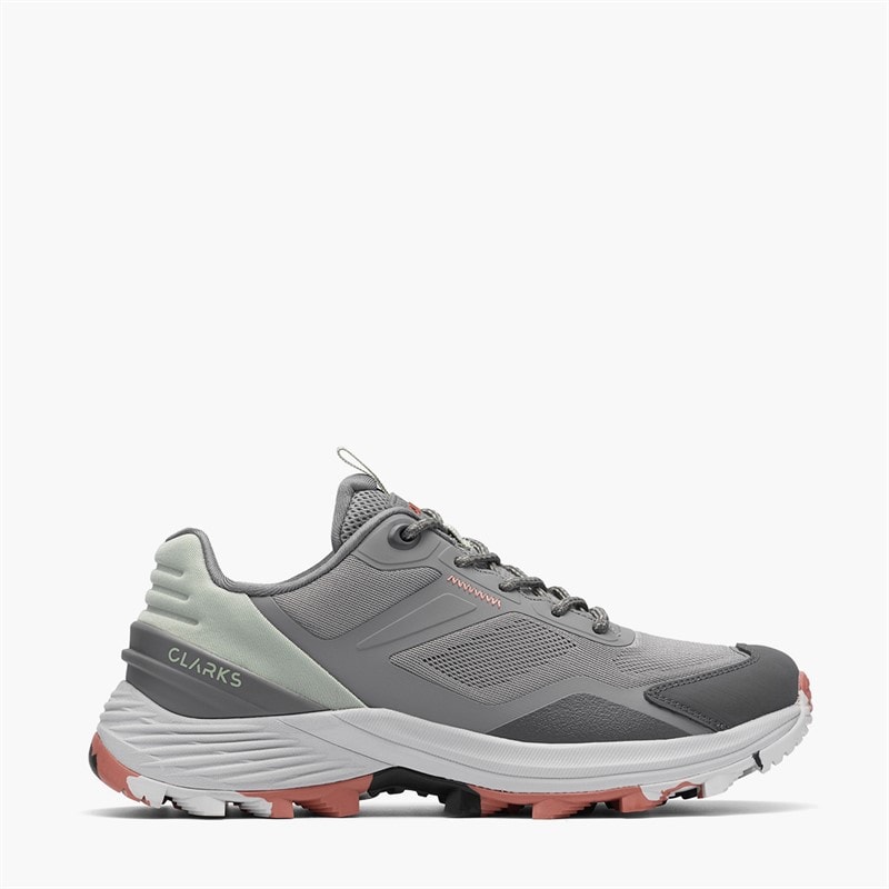 Clarks Womens Laila Trail Trainers Dark Grey Combi