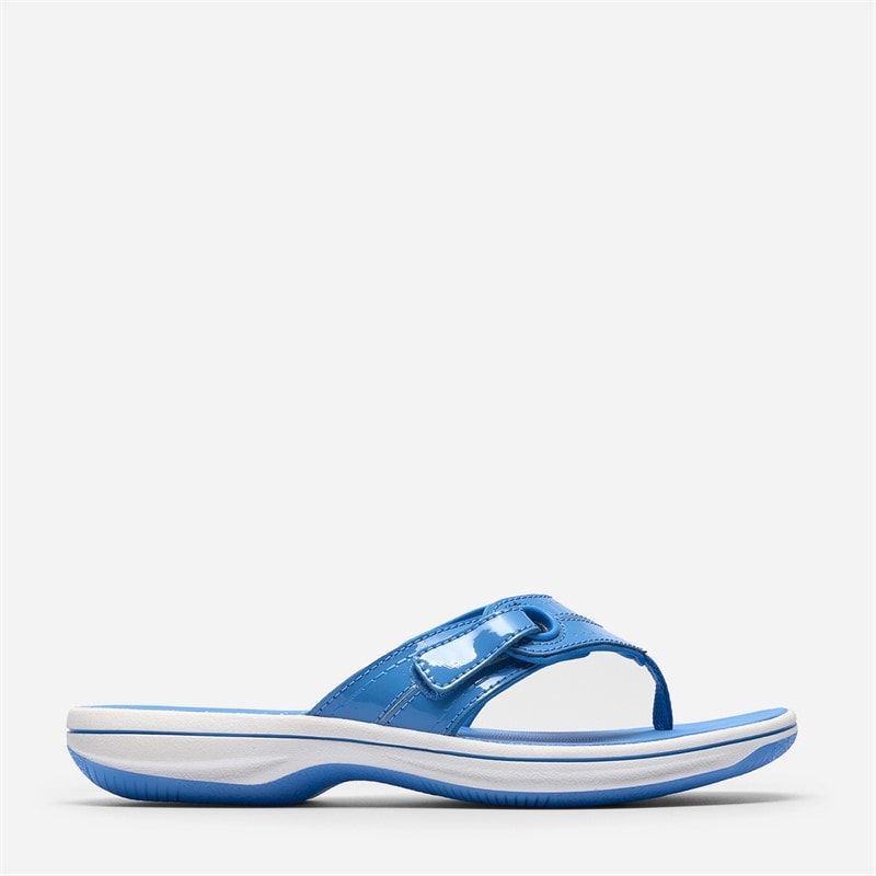Clarks Womens Brinkley Reyna Flip Flops Bright Blue