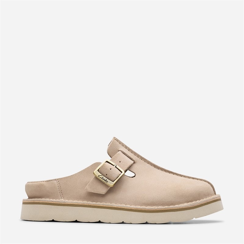 Clarks Womens Solsbury Mule Sandals Sand Suede