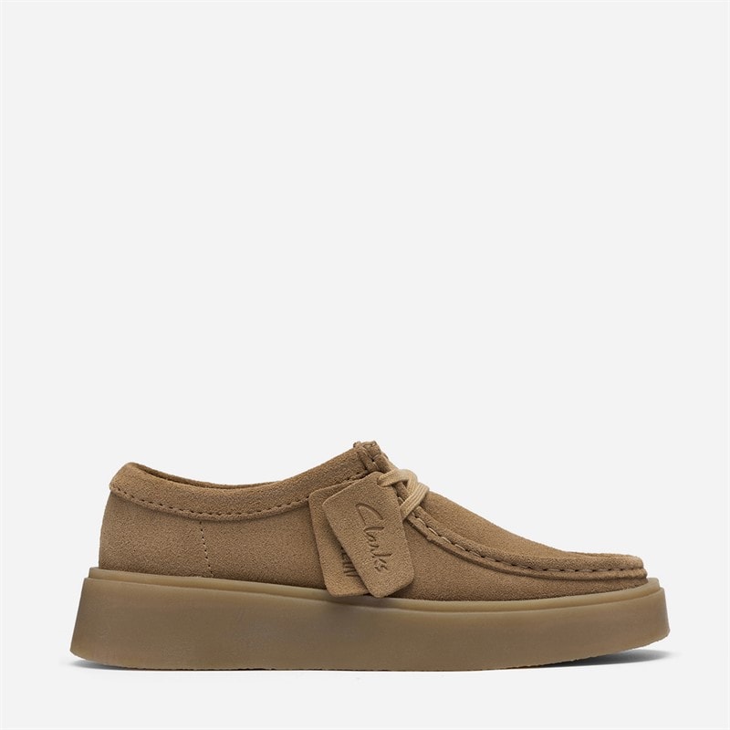 Clarks Womens Torview Moccasins Dark Sand Suede