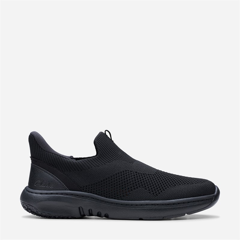 Clarks Mens Pro Free Knit Trainers Black Knit