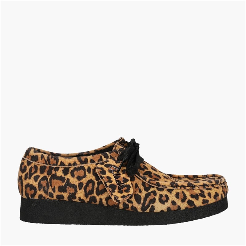 Clarks Womens Premium Wallabee Evosh D Shoes Leopard
