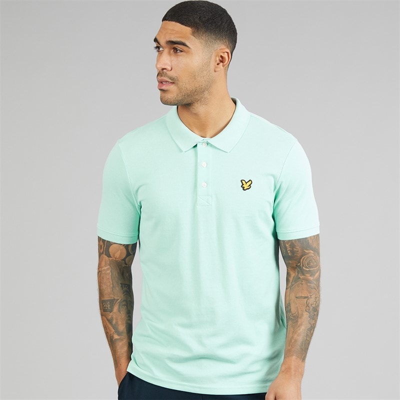 Lyle And Scott Vintage Mens Polo Shirt Future Blue