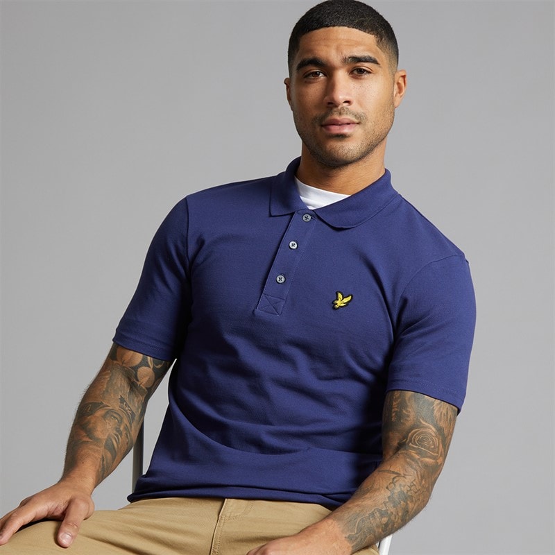 Lyle And Scott Vintage Mens Polo Shirt Deep Indigo