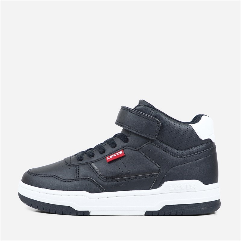 Levi's Kids John Se Mid Sneakers Black White 0008