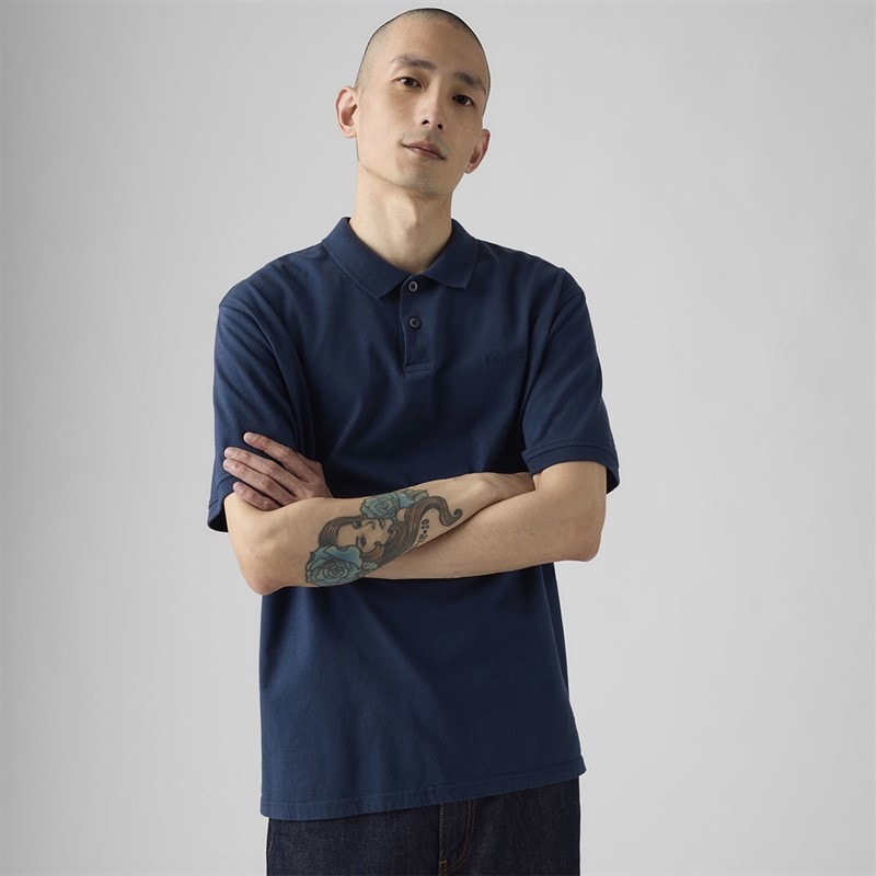 Levi's Mens Authentic Polo Shirt Dress Blues