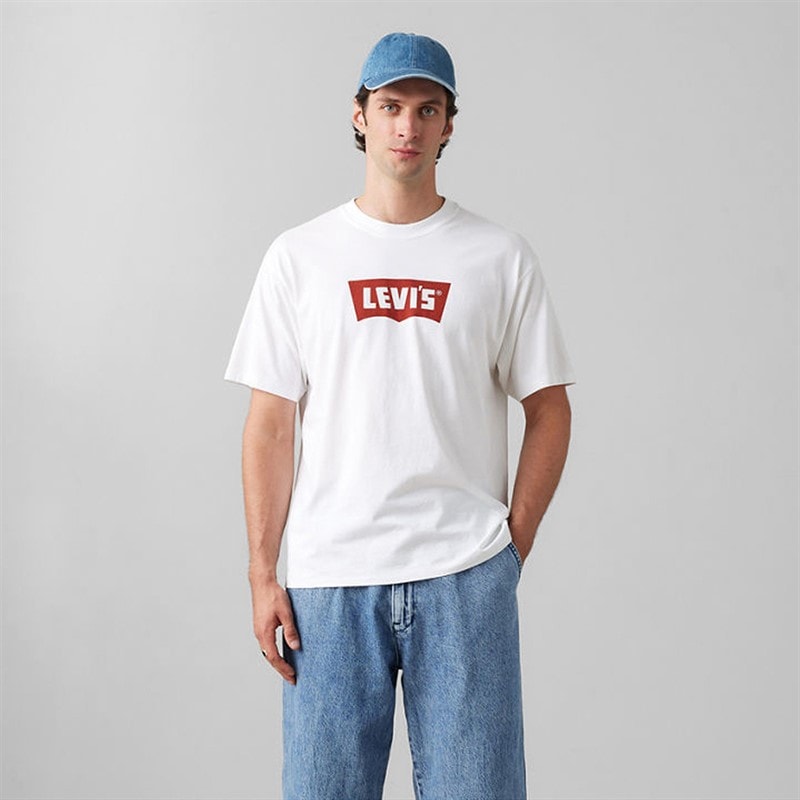 Levi's Mens Vintage Fit Graphic T-Shirt Vintage Chili Oil Batwing White