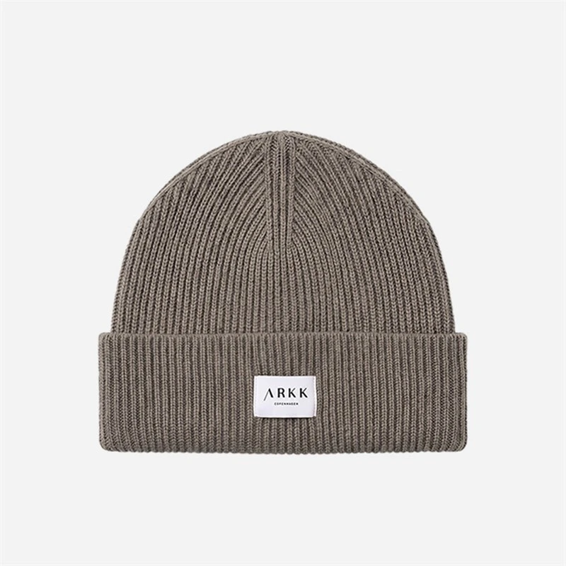 ARKK Copenhagen Signature Cuffed Beanie Light Grey